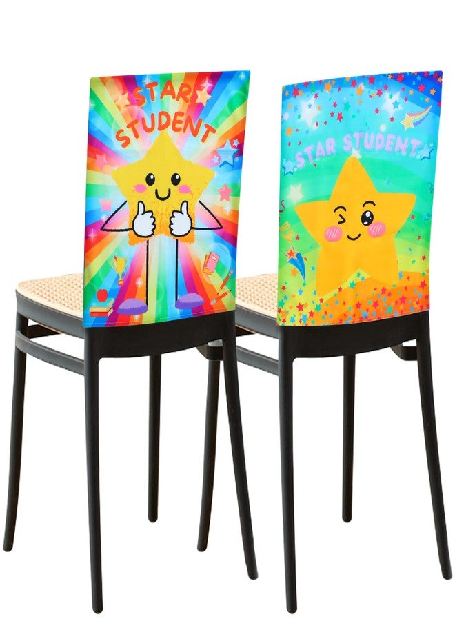 Sozize 2 PCS Star Student Chair Cover Colorful Seat Cover for Kids Classroom Chair Decorations, 18.9” x 15.7” - Image 5